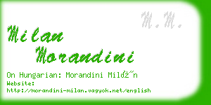 milan morandini business card